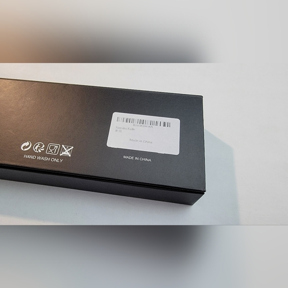 7″ Santoku Chef Knife with Red Pakka Wood Handle Damascus Steel - Picture 3 of 6